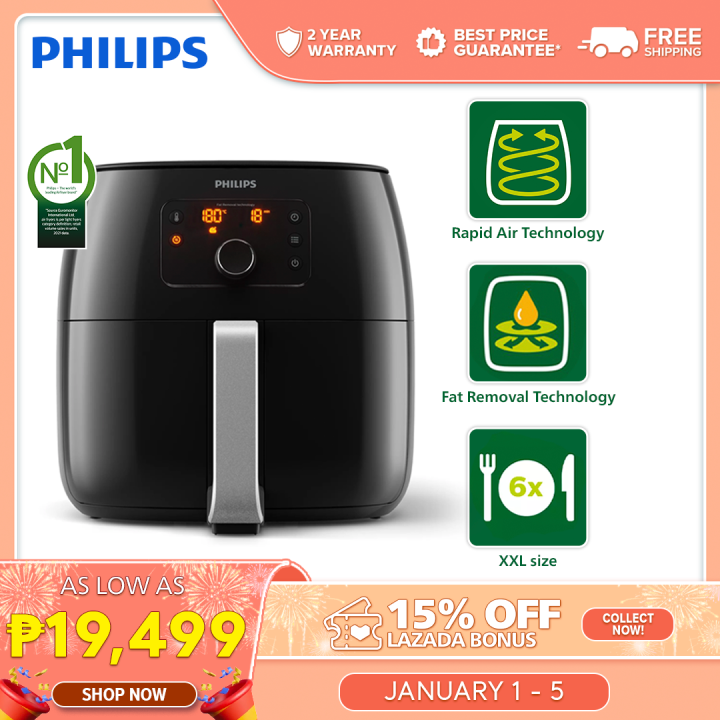 Philips Premium Airfryer XXL with Fat Removal and Rapid Air