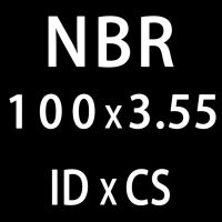 แหวนซีลยางไนไตรล์วงแหวน Id90/92.5/95/97.5/100มม. ความหนาของน้ำมันโอริงซีลยางไนไตรล์10ชิ้น/ล็อตวงแหวน3.55มม. (Id100Mm)