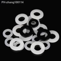 100/50pcs M2 M2.5 M3 M4 M5 M6 M8 M10 M12 White Black Plastic Nylon Flat Washer Plane Spacer Insulation Gasket Ring For Screw