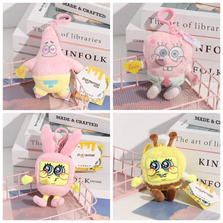 ตุ๊กตาเสื้อยืดแฟนคลับอนิเมะปลาดาวแพททริก-spongebob-จี้ตุ๊กตา-spongebob-bee-spongebob-ตู้ตุ๊กตาคีบตุ๊กตากำมะหยี่ของขวัญเด็ก