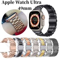 สายสแตนเลสสำหรับ Apple Watch Series 8 7 45มม. 41มม. 44มม. 42มม. Apple Watch Series 6 SE 5 4 44มม. 40มม. สำหรับ Apple Watch Ultra 49มม. สายนาฬิกาสมาร์ท