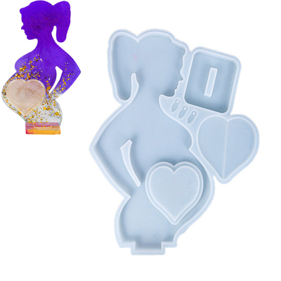 Heart Mom Picture Photo Frame Epoxy Resin Mold Silicone Soap Mold for Home Decoration DIY Crafts Handmade Gifts