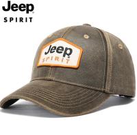 Xi Ke JEEP SPIRIT หมวกแก๊ปเบสบอลสไตล์เรโทรของผู้ชาย,หมวกแนวสตรีทสำหรับใส่เล่นกีฬากิจกรรมกลางแจ้งหนาสำหรับฤดูใบไม้ร่วงและฤดูหนาว