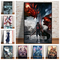 HD FINAL FANTASY XVI โปสเตอร์และผนังโปสเตอร์ภาพวาดเกมคลาสสิกห้องนอนขนาดใหญ่ตกแต่งบ้าน Art ภาพผ้าใบ Wall ยอดนิยม Gaming Gift