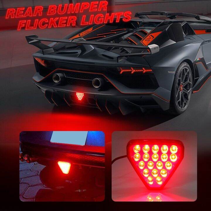 Triangle Style Light Car Pilot Stop Safety Lights Sporty Rear Third