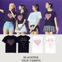 ใหม่พร้อมส่ง เสื้อ BLACKPINK TOUR T-Shirts HONGKONG เสื้อยืดผ้า Cotton 100%