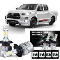 สำหรับ Toyota Hilux REVO GUN125 (ปี2016-2022)(ไฟฉายคาดศีรษะ) H4 LED XI ไฟไฟหน้าอัตโนมัติรถยนต์ S2ไฟหน้า6000K ไฟสีขาว