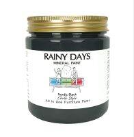 Chalk Paint ,Rainy Days Mineral Paint  ( Nordic Black )สีทาเฟอนิเจอร์  สำหรับงาน DIY  -วินเทจ-ปกปิดดี ไม่มีกลิ่น ใช้งานง่าย ชนิดทา