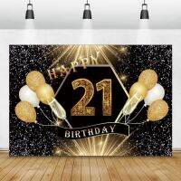 Laeacco Happy Sweet 21st Birthday Party Balloons Dots Brilliant Spotlight Poster Banner Photographic Background Photo Backdrops