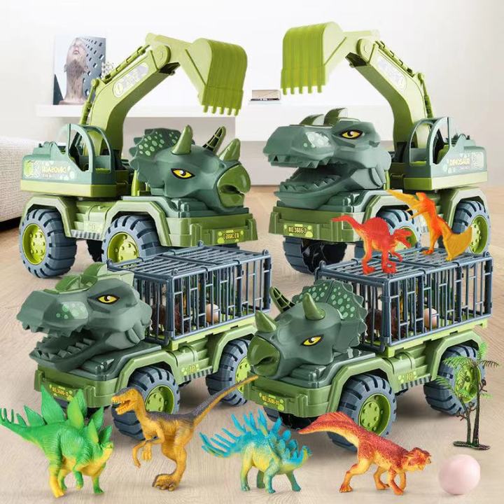 ของเล่นเด็กรถไดโนเสาร์รถขนส่งรถบรรทุกของเล่นเด็ก-มีให้เลือก-หลายเซ็ต-พร้อมส่ง-คันใหญ่มาก-ได้ตามภาพ
