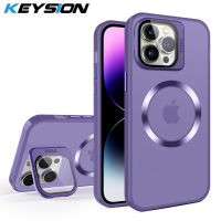 KEYSION Sarung Dof ใสสำหรับ Mag-Safe,ฟิล์มเลนส์แม็กซ์ฝาครอบโทรศัพท์ตั้งสำหรับ iPhone 13 12 11 Pro Max