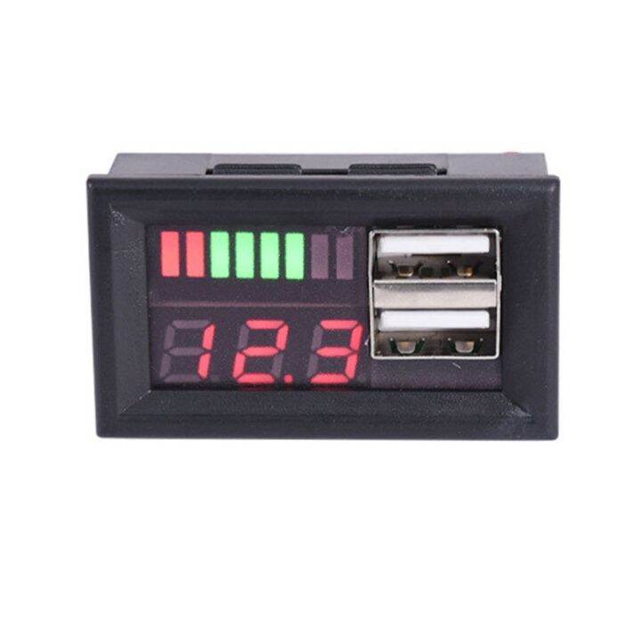 usb-5v-2-4a-car-voltmeter-voltage-panel-12v-24v-3s-7s-lithium-battery-capacity-indicator-tester-lead-acid