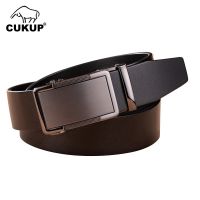 CUKUP Top Quality Cow Genuine Leather Belt Automatic Buckle Male Design Luxury Formal Accessories Waistband Belts For Men NCK112