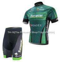 ۞✢☌ EUROPCAR Breathable Cycling Jerseys Set Men Short Sleeves Road Mountain Bike Clothes Short Sleeves Bib Shorts Set