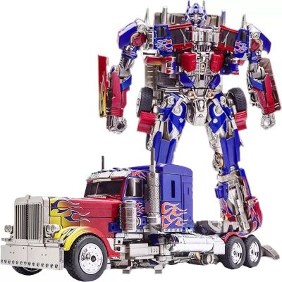 30CM Transformation Robot Toys Optimus Prime Star Commander Alloy Car Movie Anime Action Figure Children Deformation Kids Boy