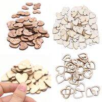 【YF】☋▼¤  100pcs Wood Hearts embellishment Crafts Sewing Accessories Scrapbooking Supplies for