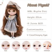 Blyth NBL Blyth BJD ตุ๊กตาบลายธ์ แบบมีข้อต่อ แขนขาขยับได้ ดวงตามี 4 สี （ไม่รวมเสื้อผ้า）