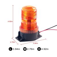 Indicator High Dome Amber LED Flashing Lamp Car Trucks Rotating Strobe Signal Warning Lights Rolling Emergency Beacon Flexible