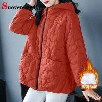 ✢ Oversized Hooded Windproof Thicken Cotton Padded Warm Coats Korean Big Size 4xl Wear Jacket Parkas