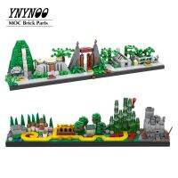 Zd837vnsv223ใหม่สถาปัตยกรรม Skylines ชุด Jurassic Parks เส้นขอบฟ้า &amp; Wizard Of Oz เมืองเส้นขอบฟ้าอาคารแบบแยกส่วนโมเดลของเล่น DIY