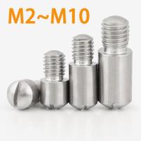 Slotted Headless Screws M2 M3M4 M5 M6M8 M10 Slotted Cylindrical Pin Dowel External Thread Locating Pin 304 Stainless Steel