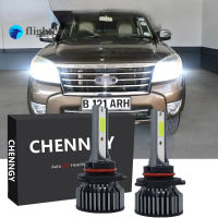 Flightcar สำหรับฟอร์ดเอเวอเรสต์2003 2015 (ไฟฉายคาดศีรษะ)-2Pc CHENNGY H4 LED สีขาว6000K หลอดไฟชุดไฟฉายติดศีรษะ