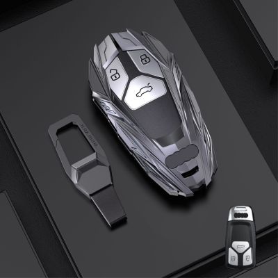 New Zinc Alloy Car Key Fob Case Cover Holder For Audi A4 B9 A5 A6L A6 S4 S5 S7 8W Q7 4M Q5 TT TTS RS Coupe Styling Car Accessories