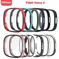 Screen Protector for Fitbit Versa4 PC Bumpe Protective one-piece shell-membrane Tempered Case Half a pack Cover Bumper Shell