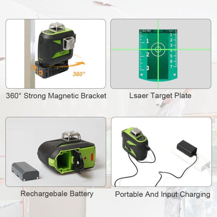Huepar 603CG Bluetooth Kit- Self Leveling Laser Lever Kit - Huepar