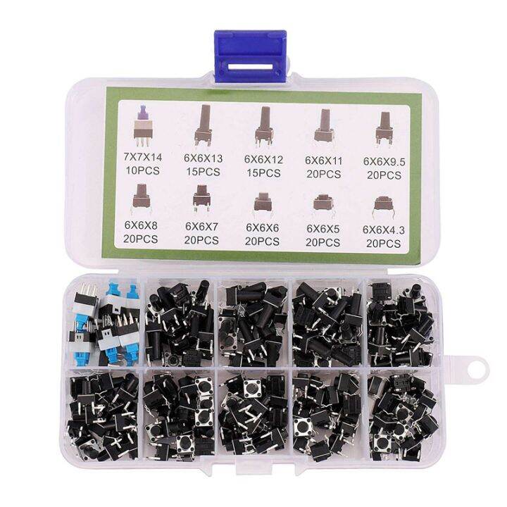 10-kinds-values-180pcs-tactile-push-button-switch-micro-trigger-mini-momentary-tact-assortment