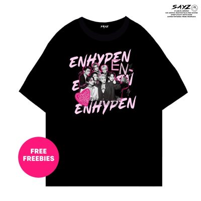 (พร้อมส่ง) เสื้อเชิ้ต Enhypen สีชมพู | เสื้อยืด Enhypen | Engene | เสื้อเชิ้ต ผ้าฝ้าย สไตล์ยุค 24 | โดย sayzco
