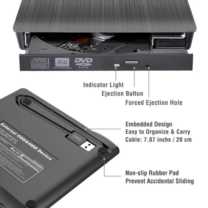 เครื่องเล่น-dvd-player-usb-3-0-รองรับทั้งpc-mac-dvd-อ่านเขียน-cd-dvd-rw-dvd-rom-ดีวีดี-พกพา-external-cd-dvd-burner-ใช้ได้ทั้งusbและtypec-เครื่องอ่านแผ่นซีดี-dvd-rw-แบบพกพา