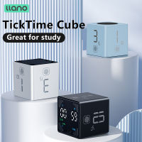 LLANO ลูกบิด Ticktime Pomodoro จับเวลาดิจิตอลตัวนับเวลาถอยหลังคู่มือการสั่นสะเทือนและปรับเสียงนาฬิกาปลุกแจ้งเตือนการศึกษานาฬิกานับเวลาสำหรับนักเรียน