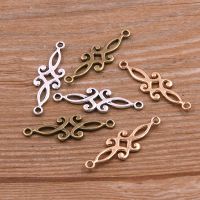 30pcs 9*29mm 3 Color Hollow Flower Connectors Charms Pendants For DIY Jewelry Handmade Necklace Bracelet Making Accessorie DIY accessories and others
