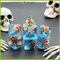 PLNBFG 7Pcs ของใหม่ D6 D8 D10 D12 D20 สำหรับ D and D DND ลูกเต๋า Polyhedral อุปกรณ์เสริมเกมตาราง ชุดลูกเต๋า