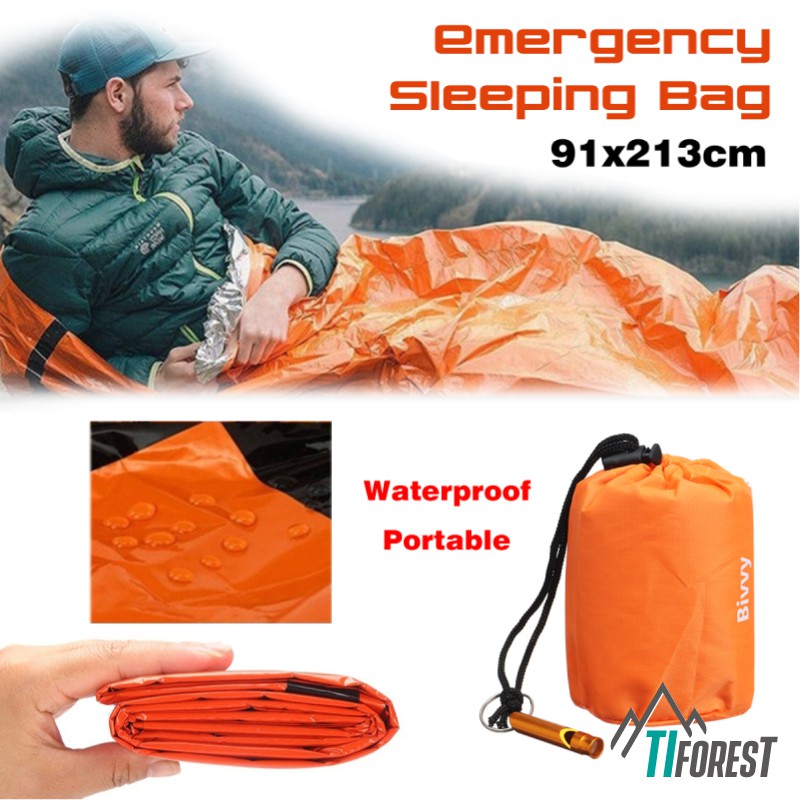 PE Thermal Blanket Sleeping Bag Emergency Tent Mat Waterproof Survival Outdoor 