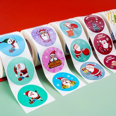 100-500 Pcs 5CM Large Size Stickers Gift Sealing Thank You Merry Christmas Childrens Toy Festival Decorations Labels Stickers Stickers Labels
