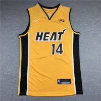 Boutique New Arrival ☑﹉☍ New Arrival 2022 New Original 2022 NBA͛ New Season Miami Heat 14 Tyler Herro Jersey Earned Version Yellow Basketball Jerseys