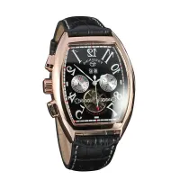 ---Fashion mens watch238814❣❣﹍ FORSINING cask shaped table uneven flywheel double eye with male table calendar automatic belt watch