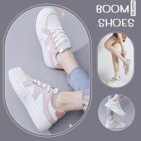 BOOM?รองเท้าสเก็ต ส้นหนา เชือกแต่งลายถัก สีทูโทน  เบอร์ 35-40