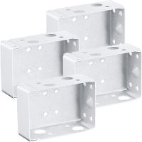 【CW】 4 Pieces Brackets 2 Inch Low Profile Mounting Bracket for Headrail (White)