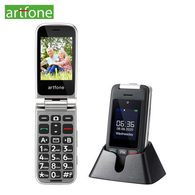 Artfone C10-BLACK ปุ่มใหญ่พลิกโทรศัพท์อาวุโส(โทรศัพท์มือถือภาษาไทย）