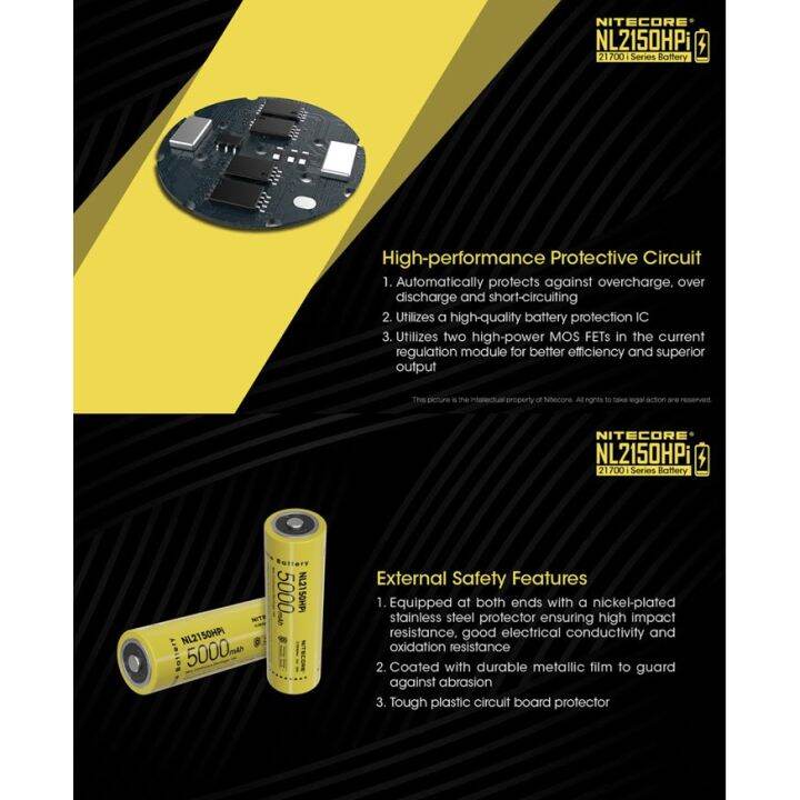 สินค้าขายดี-พร้อมส่ง-nitecore-nl2150hpi-21700-5000mah-3-6v-i-seriesแบตเตอรี่ลิเธียมไอออนชาร์จli-ionแบตเตอรี่-ของแท้100-001