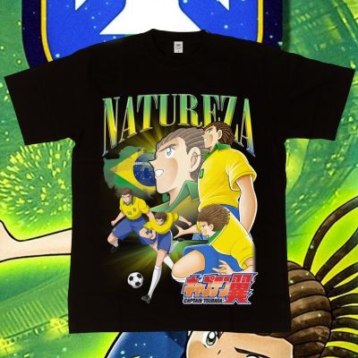 เสื้อยืด พิมพ์ลายการ์ตูน Natureza Brazil Captain Tsubasa World Cup Homage Series สําหรับผู้ชาย