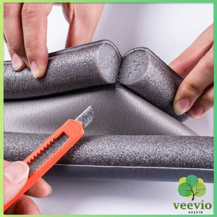 veevio-แถบโฟมยางซีลกันเสียงรบกวนสําหรับติดประตู-windproof-door-stop-มีสินค้าพร้อมส่ง