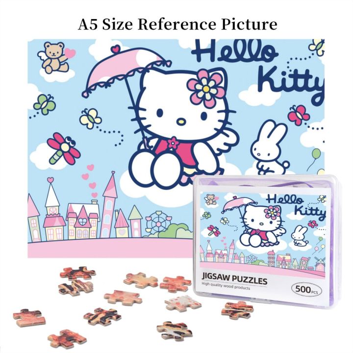 hello-kitty-wooden-jigsaw-puzzle-500-pieces-educational-toy-painting-art-decor-decompression-toys-500pcs