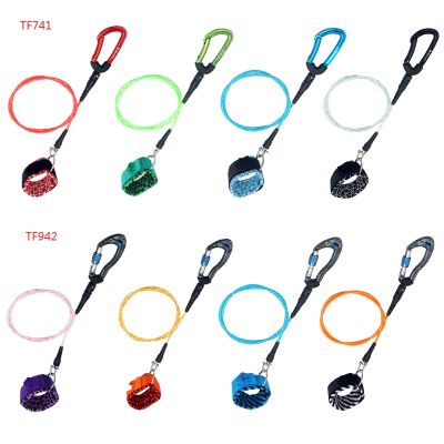 [COD] Underwater Freediving Diving Lanyard 316 stainless steel Rope With Swivel Loose Safety Cable Security Wristband