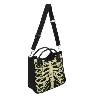 Luminous Gothic Skeleton Skulls Bags Rock Designer Female Casual Totes Women Punk Bags Fashion Handbag