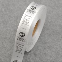 Width 30mm Custom Made Design White Garment Washing Care Label Satin Clothing Size Tags Washable Labels in roll free shipping Labels