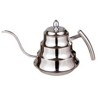 Eworld High Quality Kitchen Coffee Pot Stainless Steel Coffee Drip Kettle Tea Pot 1.2L Fine Mouth Coffee Pot